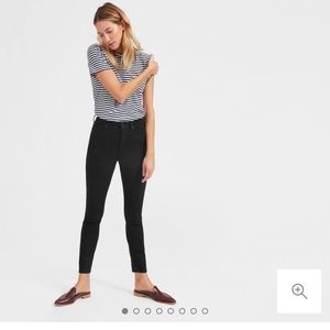 Everlane high rise skinny jeans, ankle, black